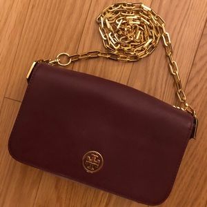 *Final Markdown* Tory Burch maroon leather purse
